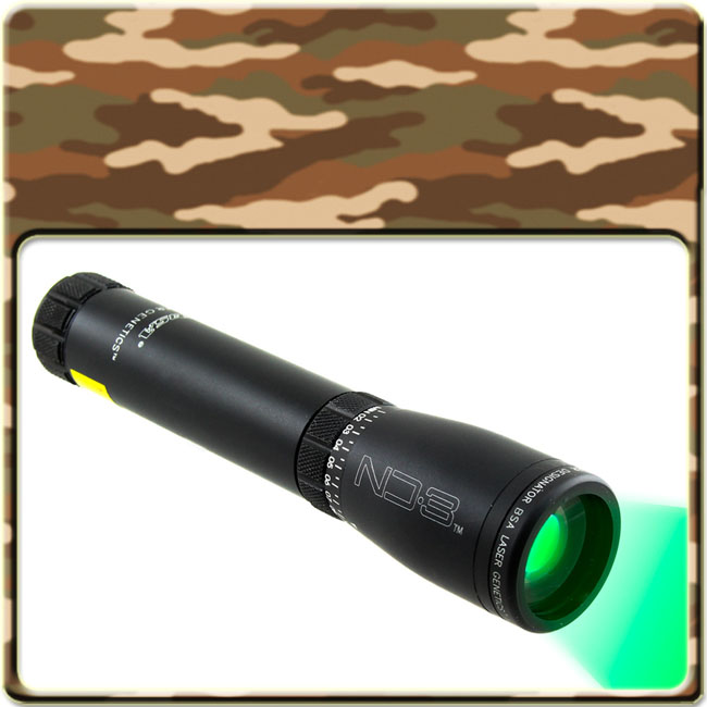Green Laser High Power ND3 Light Designator w/ Adjustable Scope